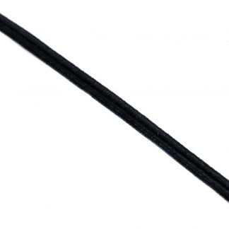 Cordón de goma elástico doble negro 4 mm