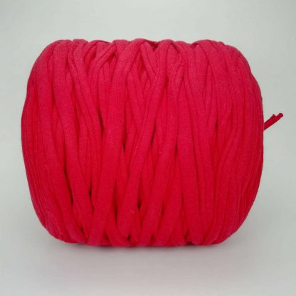 Madeja de trapillo de algodón reciclado en color rojo