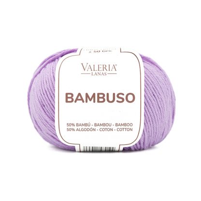 Ovillo para tejer en primavera verano de bambú y algodón modelo Bambuso de la marca Valeria Lanas